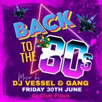 80s Party Instagram Post template