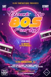 80s Party Video Poster Plakat template