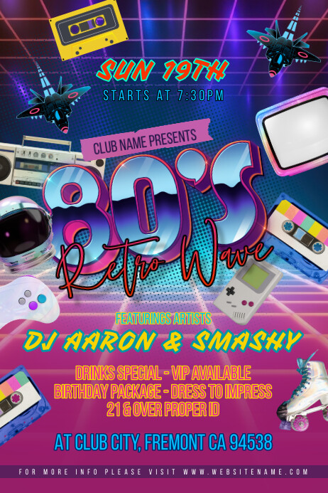 80s Exploding Poster 80s Poster Design