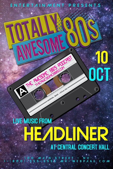 80s Template PosterMyWall