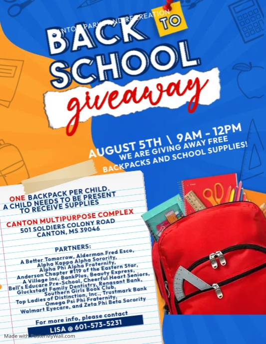 Back To School Supply Giveaway Flyer PosterMyWall back-to-school-supply-giveaway-flyer-postermywall