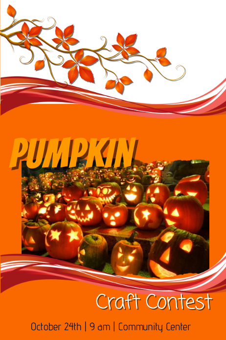 Pumpkin Craft Contest Template PosterMyWall
