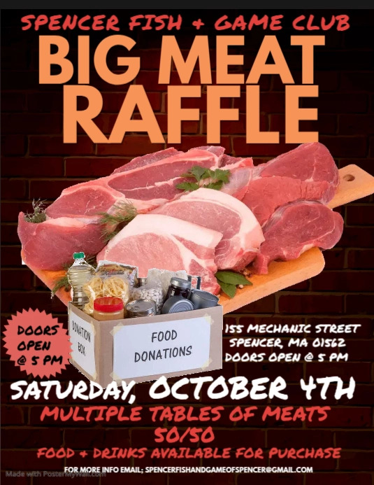 Meat Raffles Poster | PosterMyWall