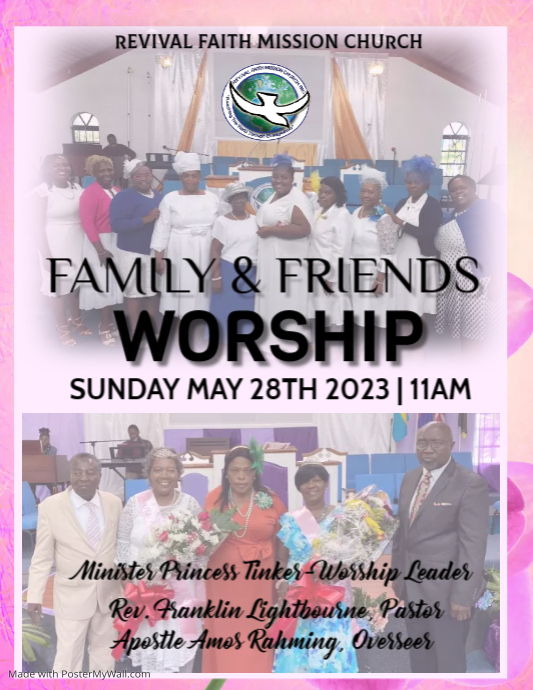 Family & Friends Day Church Worship Celebration PosterMyWall
