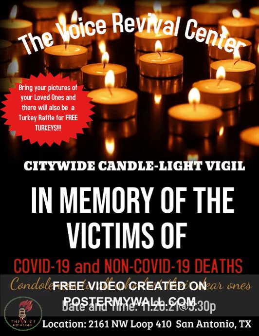 COVID19 Citywide Candlelight Vigil PosterMyWall