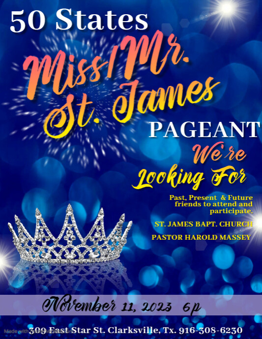 Beauty/Pageant Contest Flyer | PosterMyWall