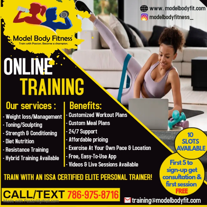 Copy of Gym and bodybuilding advertisement instagram | PosterMyWall