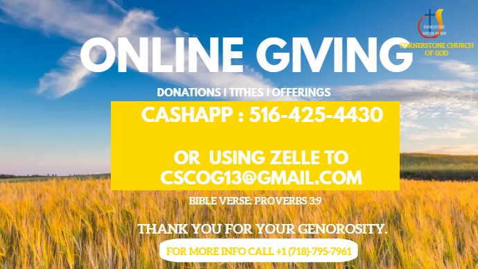 ONLINE GIVING POSTER TEMPLATE | PosterMyWall