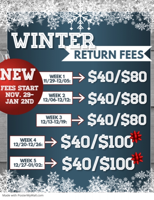 Return Fees (Flyer) PosterMyWall