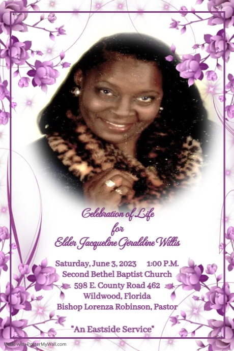 Floral Funeral Invitation banner Card (2) PosterMyWall