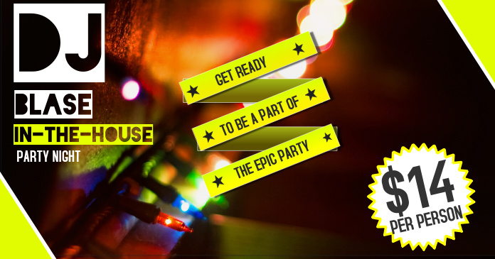 DJ Party Facebook Image Template