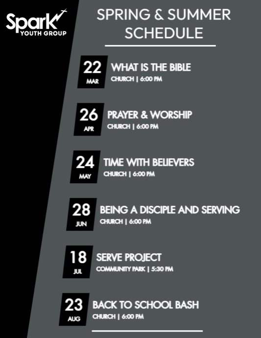 JUNE SCHEDULE TEMPLATE PosterMyWall