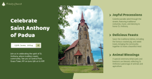 Grøn Saint Anthony Celebration delt Facebook-billede Template