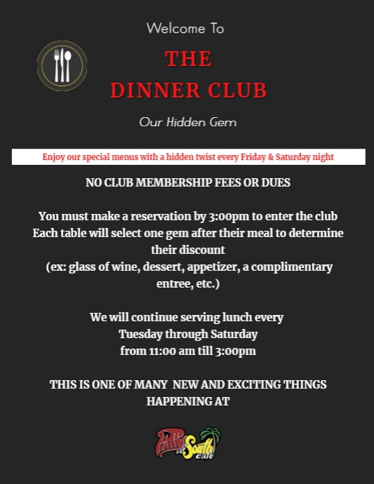 The Dinner Club Rules PosterMyWall