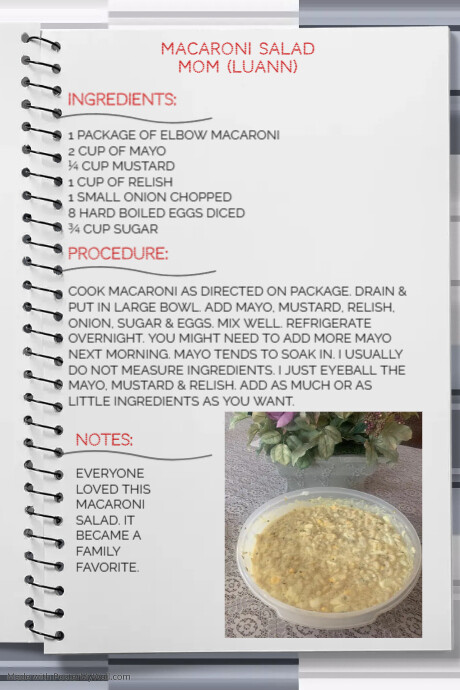 MACARONI SALAD | PosterMyWall