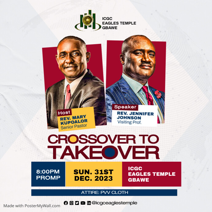 Crossover, 31st Night Church Flyer Template