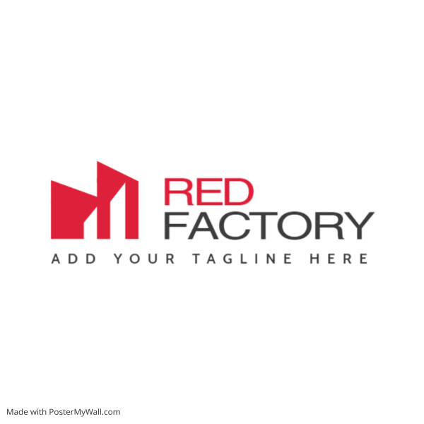 minimal red icon logo industry icon