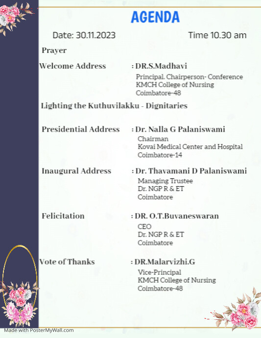 INAUGURATION AGENDA PosterMyWall inauguration-agenda-postermywall