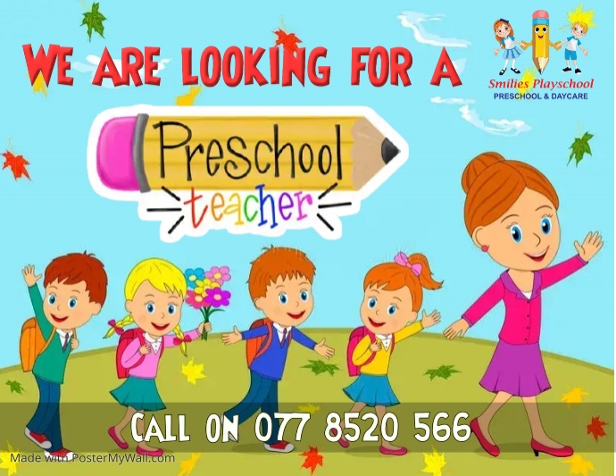 Preschool Teacher Job Vacancies | PosterMyWall