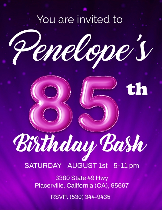 Copy of 85th birthday | PosterMyWall