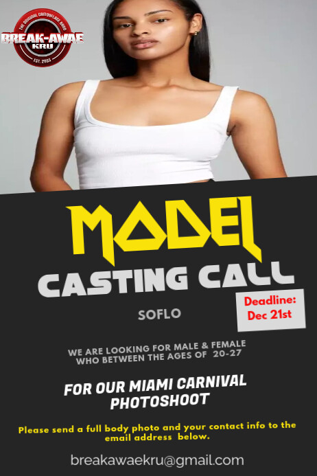 Model Casting Call Flyer Template | PosterMyWall