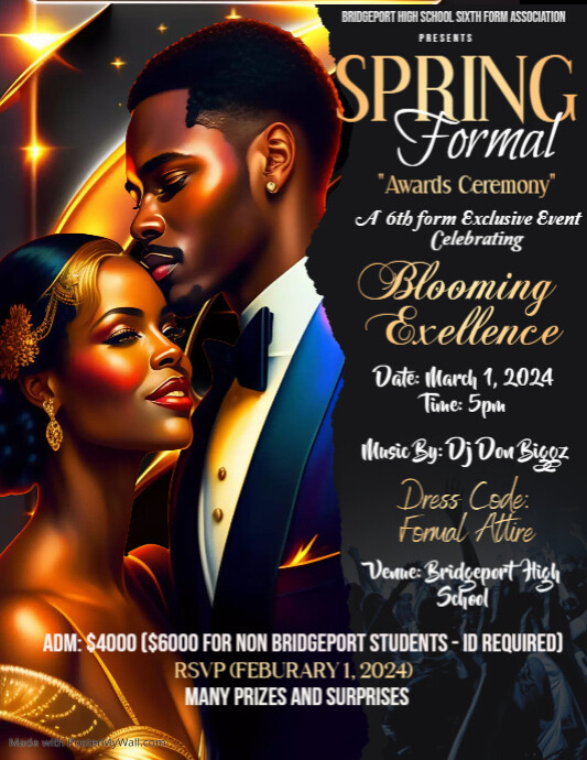 Template Program For Jhs Prom Night Prom Night Template | PosterMyWall