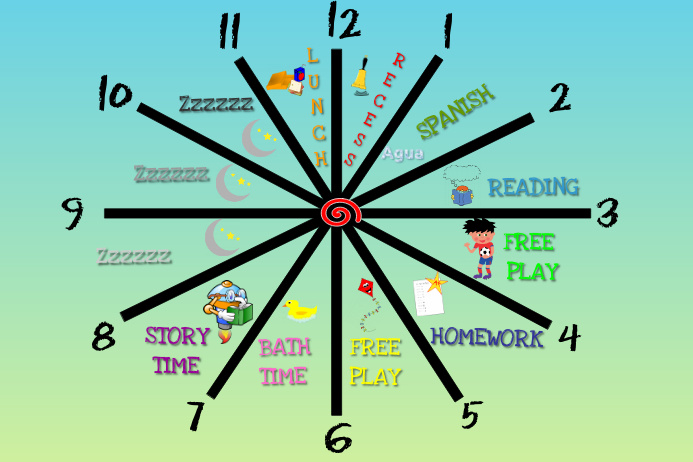 Printable Turning Schedule Clock - Printable Free Templates