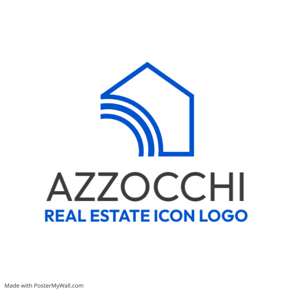 house icon logo blue and grey colors transpar