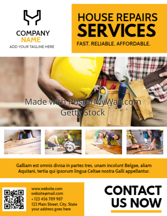 House repair services flyer advertisement