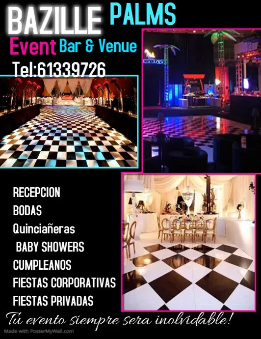 Copy of reception hall, event center, banquet, hall | PosterMyWall