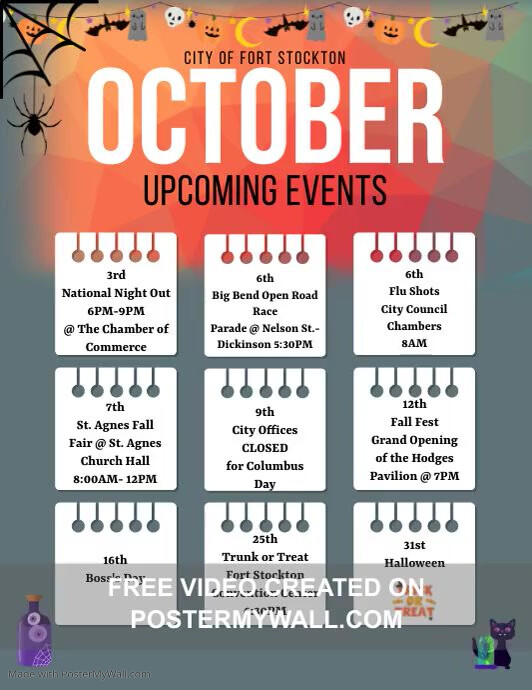 October Upcoming Event Flyer | PosterMyWall