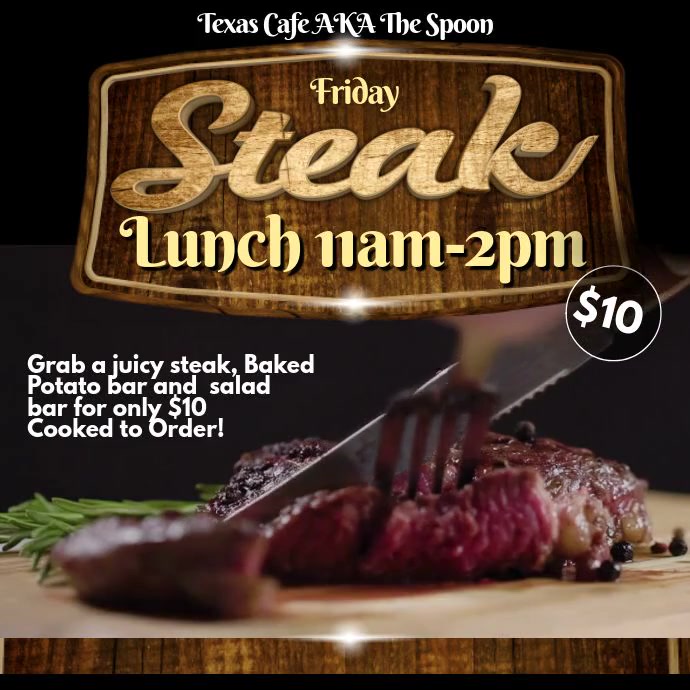 Steak Lunch & Dinner video post template