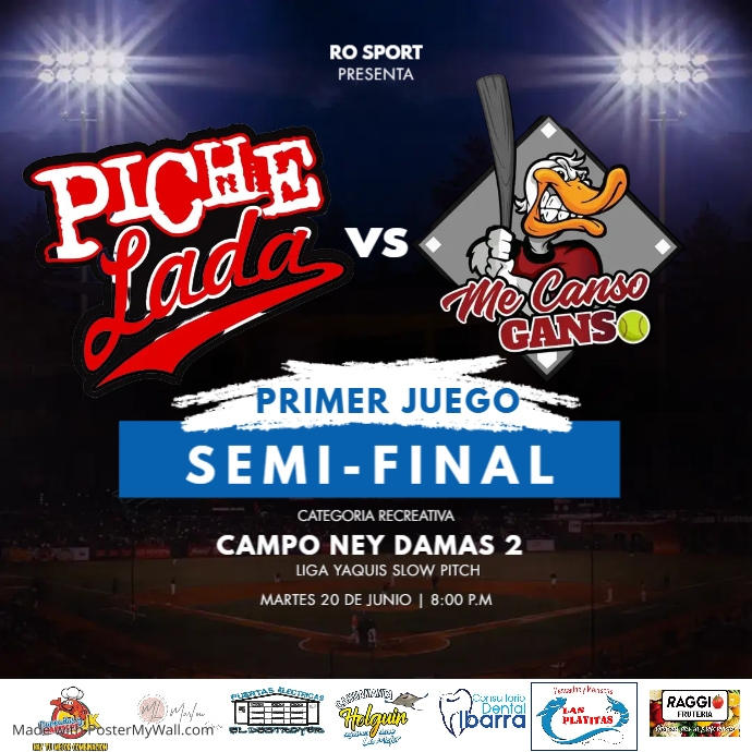 Softball Schedule Instagram Post Design PosterMyWall