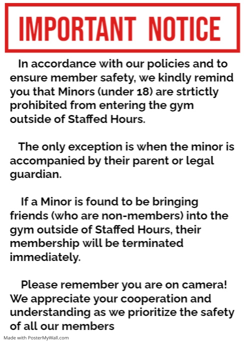 Minors after hours sign | PosterMyWall