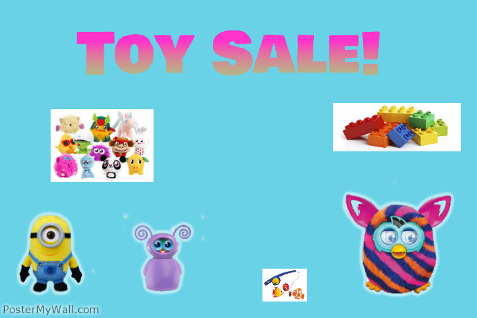 Toy sale Poster template