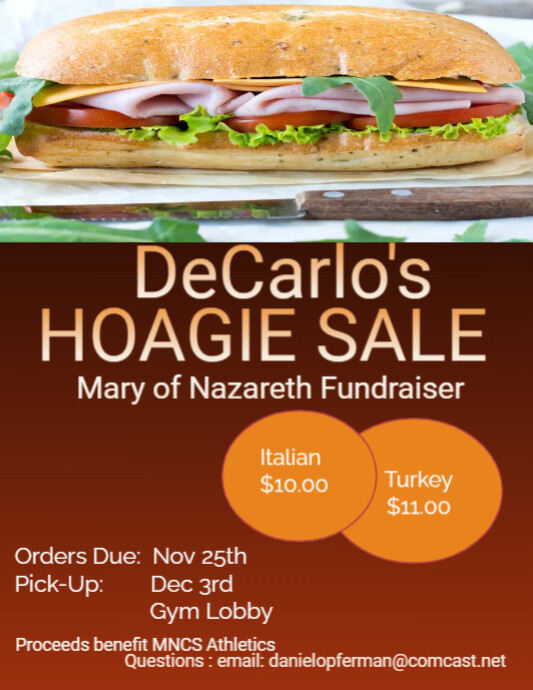 Triangle Hoagie Fundraiser PosterMyWall