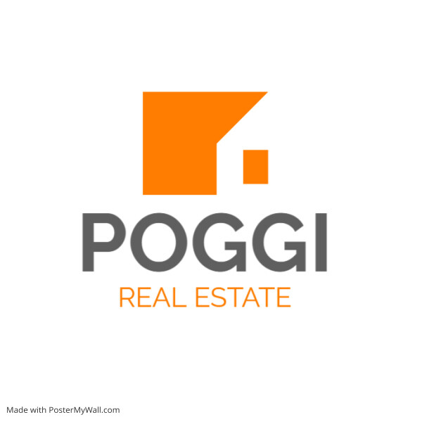 grey and orange minimal house icon logo