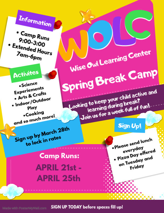 Copy of Kids Summer Camp Flyer Poster Template | PosterMyWall
