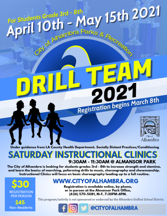Drill Team 2021 Flyer (US Letter) template