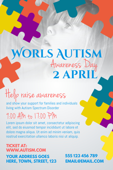 Autism Poster Sample Autism Poster Template | PosterMyWall