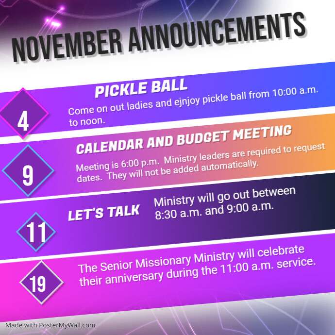Announcements | PosterMyWall