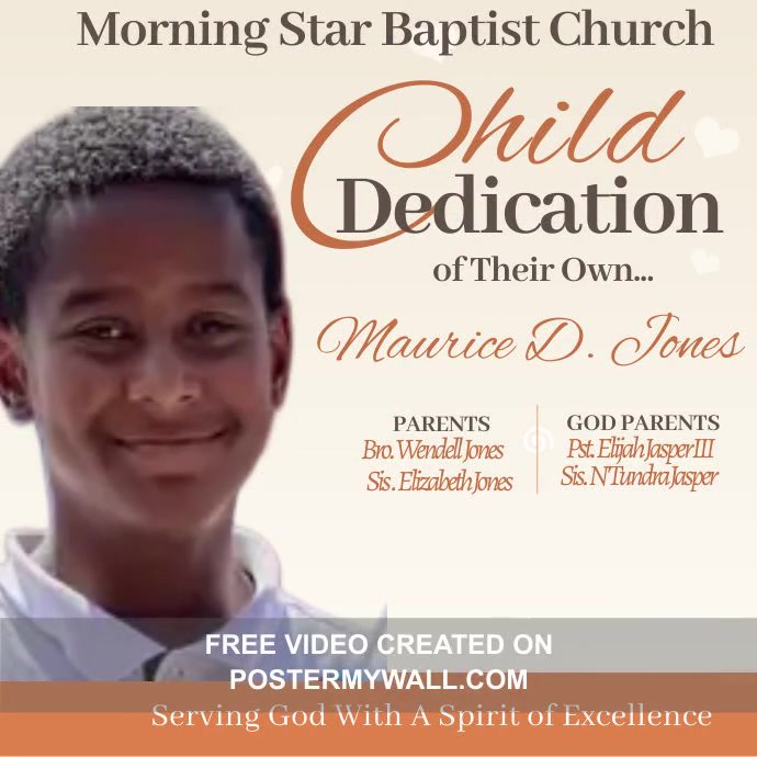 Dedication Posts Child Dedication Instagram Video Post | PosterMyWall