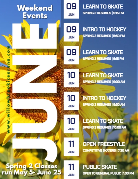 June Events Schedule Calendar Template (1) | PosterMyWall