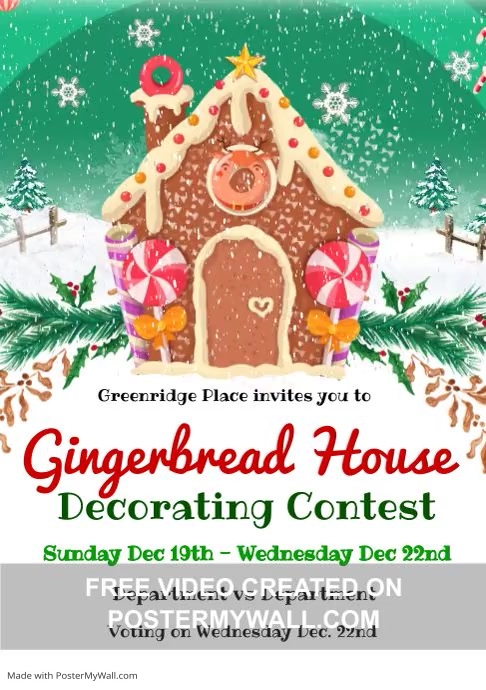 Gingerbread House Decorating Contest | PosterMyWall