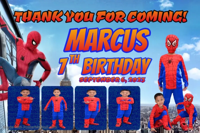 Spiderman Layout Spiderman Tarpaulin Template