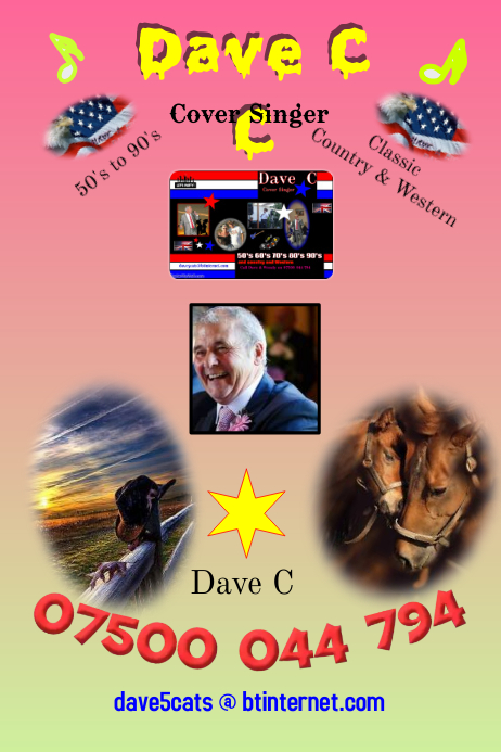 Dave C cover singer Template | PosterMyWall