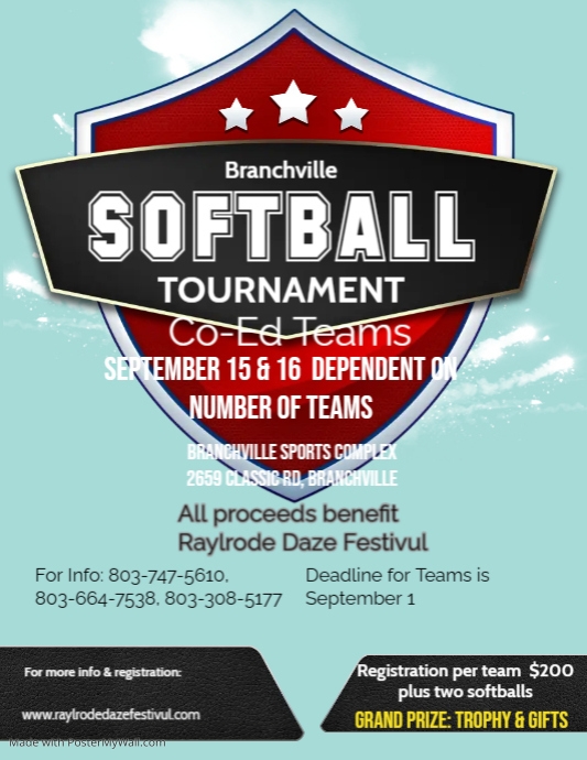 Red Softball Tournament Flyer Template PosterMyWall
