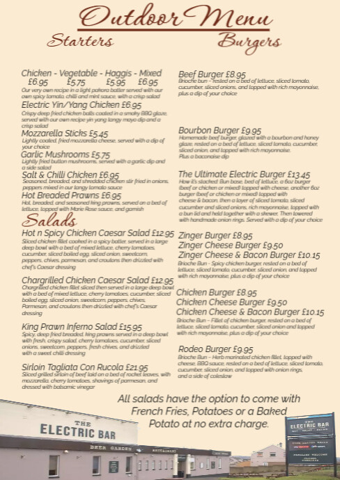 Menu Sign Outside Front Outdoor Menu | PosterMyWall