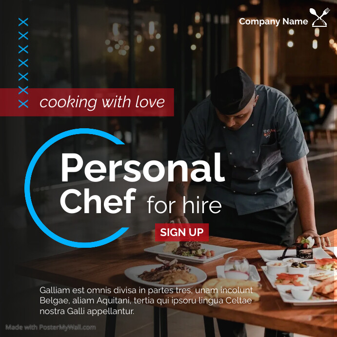 personal chef for hire advertising