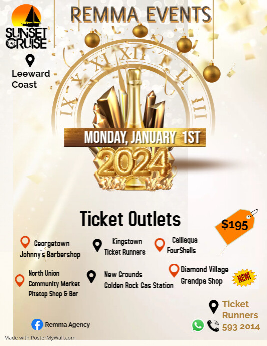 Copy of New Year`s Day Cruise Ticket Outlets | PosterMyWall